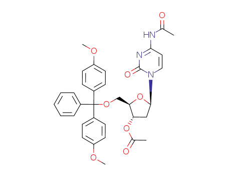 Acetic acid (2R,3S,5R)-5-(4-acetylamino-2-oxo-2H-pyrimidin-1-yl)-2-[bis-(4-methoxy-phenyl)-phenyl-methoxymethyl]-tetrahydro-furan-3-yl ester