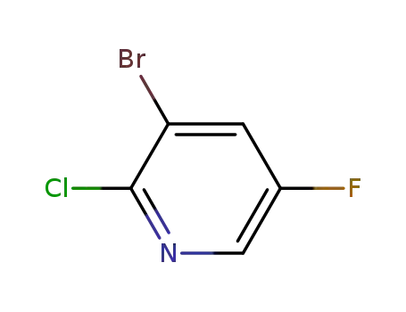 Molecular Structure of 884494-36-4 (3-BROMO-2-CHLORO-5-FLUOROPYRIDINE)
