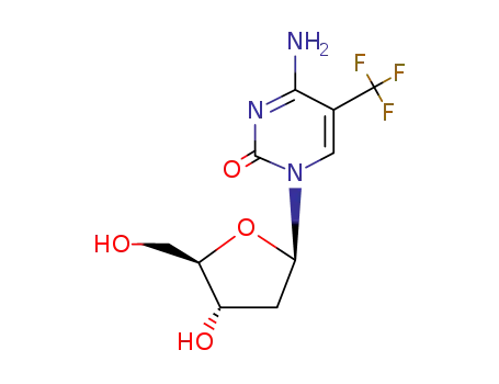 Molecular Structure of 66384-66-5 (5-(TRIFLUOROMETHYL)-2'-DEOXYCYTIDINE)