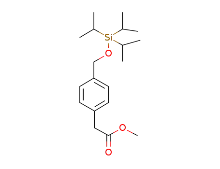Molecular Structure of 1253955-08-6 (methyl 2-(4-(((triisopropylsilyl)oxy)methyl)phenyl)acetate)