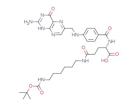 Molecular Structure of 850754-81-3 (γ-{[tert-butyl-N-(6-aminohexyl)]carbamate}folic acid)