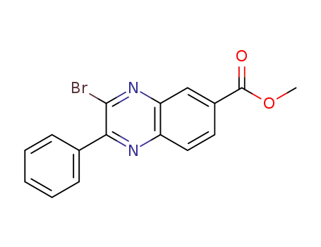 Molecular Structure of 1268865-09-3 (methyl 3-bromo-2-phenylquinoxaline-6-carboxylate)