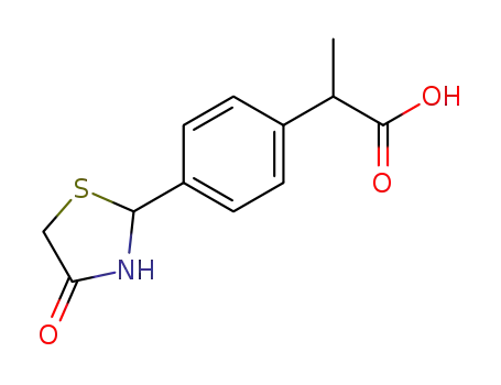2-[4-(4-oxo-thiazolidin-2-yl)-phenyl]-propionic acid