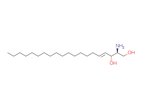 Molecular Structure of 6918-49-6 ((2S,3R,E)-2-Amino-4-icosene-1,3-diol)