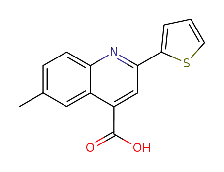 Molecular Structure of 31792-49-1 (6-METHYL-2-THIEN-2-YLQUINOLINE-4-CARBOXYLIC ACID)
