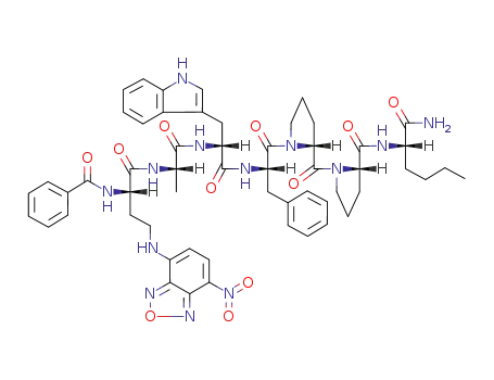 Molecular Structure of 161238-74-0 (Bz-Dab(nbd)-ala-trp-phe-pro-pro-nle-NH2)