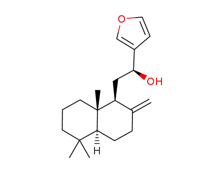 Molecular Structure of 216011-55-1 (15,16-Epoxy-12S-hydroxylabda-8(17),13(16),14-triene)