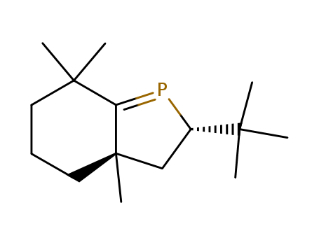 Molecular Structure of 111557-82-5 (2H-Phosphindole,
2-(1,1-dimethylethyl)-3,3a,4,5,6,7-hexahydro-3a,7,7-trimethyl-, cis-)