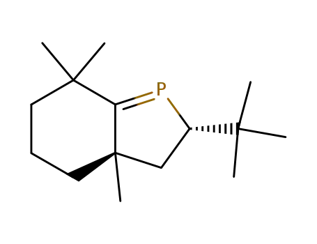 Molecular Structure of 111557-82-5 (2H-Phosphindole,
2-(1,1-dimethylethyl)-3,3a,4,5,6,7-hexahydro-3a,7,7-trimethyl-, cis-)