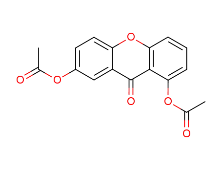 Molecular Structure of 13739-05-4 (9H-Xanthen-9-one, 1,7-bis(acetyloxy)-)