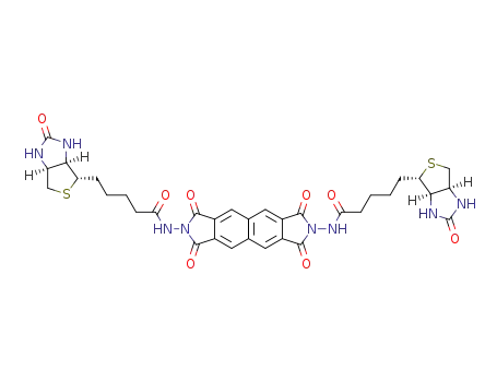2,7-bis(hexahydro-2-oxo-1H-thieno<3,4-d>imidazole-4-pentanamido)-1,2,3,6,7,8-hexahydroisoindolo<5,6-f>isoindole-1,3,6,8-tetraone
