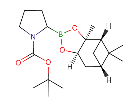 Molecular Structure of 205116-75-2 (2-(2,9,9-TriMethyl-3,5-dioxa-4-bora-tricyclo[6.1.1.02,6]dec-4-yl)-pyrrolidine)