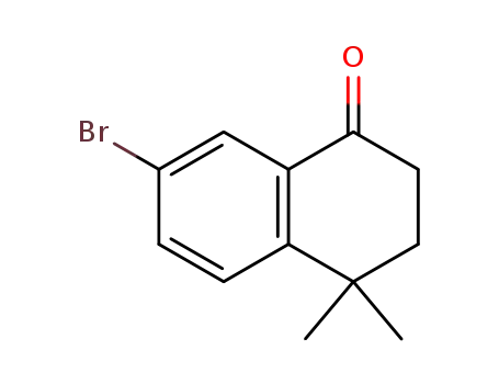 Molecular Structure of 166978-46-7 (7-BROMO-4,4-DIMETHYL-3,4-DIHYDRO-2H-NAPHTHALEN-1-ONE)