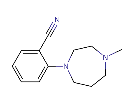 Molecular Structure of 204078-93-3 (2-(4-Methylperhydro-1,4-diazepin-1-yl)benzonitrile)