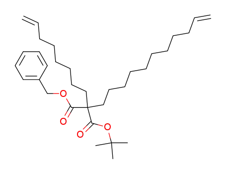 Molecular Structure of 680197-81-3 (Propanedioic acid, 7-octenyl-10-undecenyl-, 1,1-dimethylethyl
phenylmethyl ester)