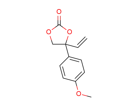 Molecular Structure of 1459246-67-3 (4-(4-methoxyphenyl)-4-vinyl-1,3-dioxolan-2-one)
