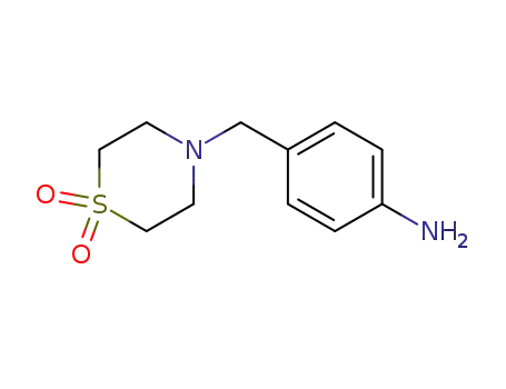 Molecular Structure of 263339-24-8 (4-(4-AMINOBENZYL)-1LAMBDA6,4-THIAZINANE-1,1-DIONE)