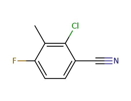 Molecular Structure of 796600-15-2 (2-chloro-4-fluoro-3-methylbenzonitrile)