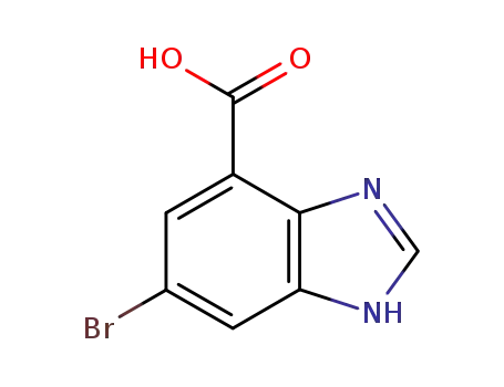 Molecular Structure of 255064-08-5 (6-BROMO-1H-BENZOIMIDAZOLE-4-CARBOXYLIC ACID)