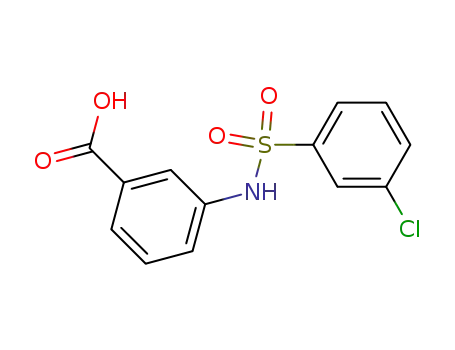 Molecular Structure of 749884-42-2 (3-(3-CHLOROPHENYLSULFONAMIDO)BENZOIC ACID)
