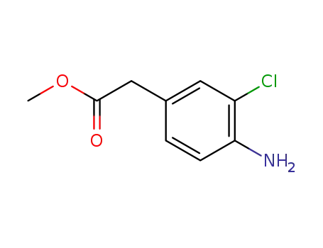 Molecular Structure of 101349-30-8 (methyl 4-amino-3-chlorobenzene-1-acetate)