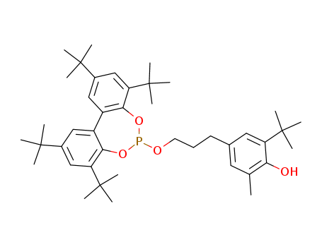 Phenol,2-(1,1-dimethylethyl)-6-methyl-4-[3-[[2,4,8,10-tetrakis(1,1-dimethylethyl)dibenzo[d,f][1,3,2]dioxaphosphepin-6-yl]oxy]propyl]-