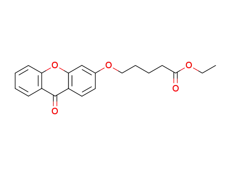 Molecular Structure of 161110-85-6 (ethyl 5-<(9-oxoxanthen-3-yl)oxy>valerate)