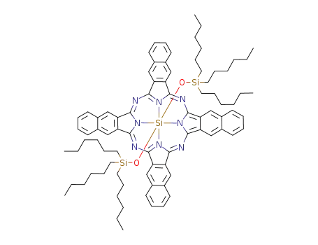 Molecular Structure of 92396-88-8 (BIS(TRIHEXYLSILOXY)SILICON 2,3-NAPH- THALOCYANINE)