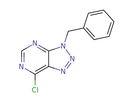 Molecular Structure of 21410-06-0 (3-BENZYL-7-CHLORO-3H-[1,2,3]TRIAZOLO[4,5-D]PYRIMIDINE)
