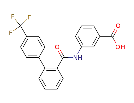 Molecular Structure of 389602-62-4 (3-({[4'-(trifluoromethyl)-1,1'-biphenyl-2-yl]carbonyl}amino)benzoic acid)