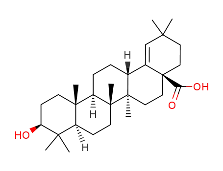 Molecular Structure of 559-68-2 (Olean-18-en-28-oic  acid,3-hydroxy-,(3b)-)