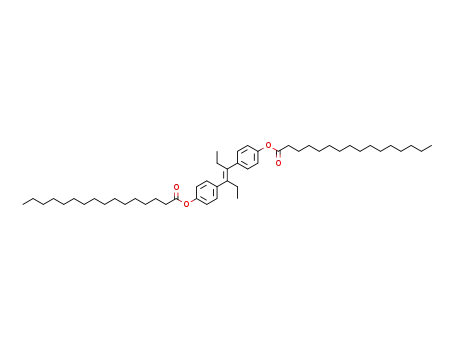Molecular Structure of 6533-53-5 (3,4-BIS-(P-HYDROXYPHENYL)-3-HEXENE 4,4'-DIPALMITATE)