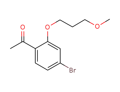 Molecular Structure of 905831-23-4 (1-(4-bromo-2-(3-methoxypropoxy)phenyl)ethanone)