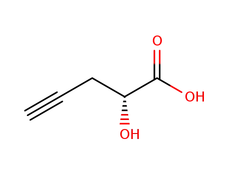 Molecular Structure of 194864-95-4 (4-Pentynoic acid, 2-hydroxy-, (2R)-)