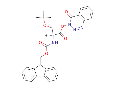 Molecular Structure of 109434-27-7 (Fmoc-O-tert-Butyl-L-serine 3,4-dihydro-4-oxo-1,2,3-benzotriazin-3-yl ester)