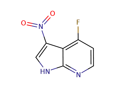 Molecular Structure of 1172067-55-8 (1H-Pyrrolo[2,3-b]pyridine, 4-fluoro-3-nitro-)