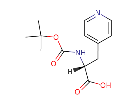 Molecular Structure of 37535-58-3 ((R)-N-Boc-(4-Pyridyl)alanine)