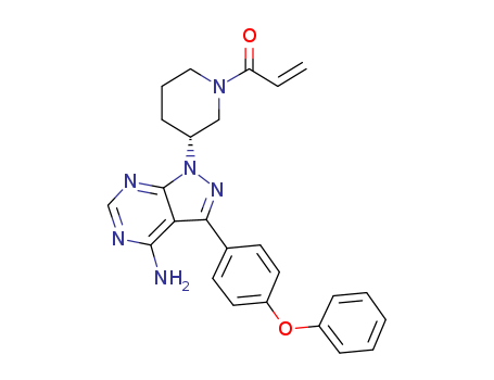 936563-96-1,Ibrutinib,PCI-32765;1-[(3R)-3-[4-Amino-3-(4-phenoxyphenyl)pyrazolo[3, 4-d]pyrimidin-1-yl]piperidin-1-yl]prop-2-en-1-one;