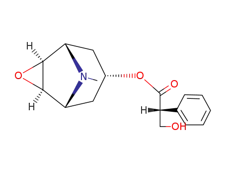 Molecular Structure of 64069-63-2 ((R)-α-(Hydroxymethyl)benzeneacetic acid (1β,2α,4α,5β)-9-methyl-3-oxa-9-azatricyclo[3.3.1.02,4]nonan-7α-yl ester)