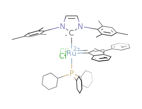 Ruthenium,dichloro[1,3-dihydro-1,3-bis(2,4,6-trimethylphenyl)-2H-imidazol-2-ylidene](3-phenyl-1H-inden-1-ylidene)(tricyclohexylphosphine)-,(SP-5-41)-(254972-49-1)