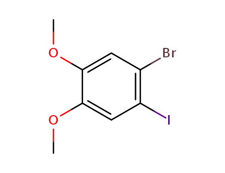 Molecular Structure of 89978-46-1 (1-BROMO-2-IODO-4,5-DIMETHOXYBENZENE)
