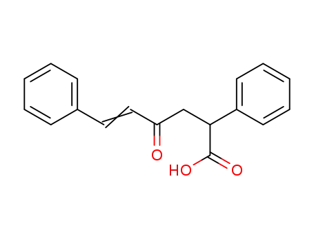 Molecular Structure of 95605-94-0 (Benzeneacetic acid, a-(2-oxo-4-phenyl-3-butenyl)-)