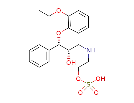 Molecular Structure of 1250978-71-2 (2-{[(2S,3S)-3-(2-ethoxyphenoxy)-2-hydroxy-3-phenylpropyl]amino}ethyl hydrogen sulfate)