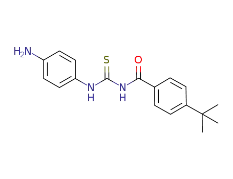 Molecular Structure of 1011301-27-1 (1-(4-Amino-phenyl)-3-(4-tert-butyl-benzoyl)-thiourea)