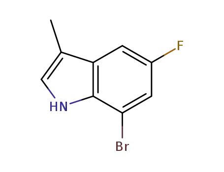 Molecular Structure of 883001-24-9 (7-Bromo-5-fluoro-3-methyl-1H-indole)