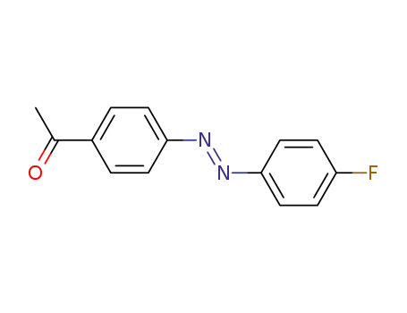 Molecular Structure of 89846-40-2 (Ethanone, 1-[4-[(4-fluorophenyl)azo]phenyl]-, (E)-)