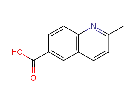 Molecular Structure of 635-80-3 (2-Methyl-6-quinolinecarboxylic acid)