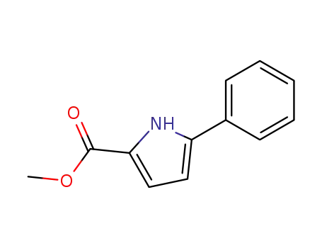 Molecular Structure of 52179-72-3 (1H-Pyrrole-2-carboxylicacid, 5-phenyl-, methyl ester)