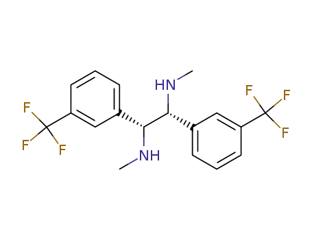 Molecular Structure of 137944-39-9 ((1R,2R)-(+)-N,N'-DIMETHYL-1,2-BIS[3-(TRIFLUOROMETHYL)PHENYL!-1,2-ETHANE DIAMINE, 99)