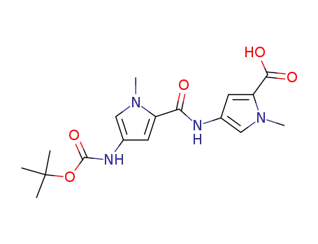 Molecular Structure of 126092-98-6 (4-[(4-tert-butoxycarbonylamino-1-methyl-1H-pyrrole-2-carboxy)